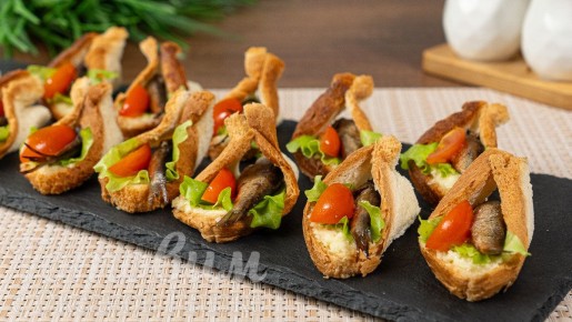 Праздничная закуска со шпротами, которая удивит всех гостей