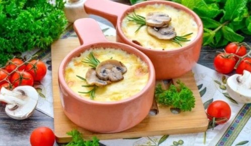 Жюльен с курицей и грибами