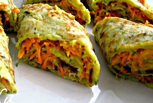 Нежные кабачковые блинчики с ароматной начинкой