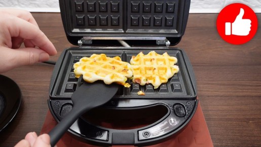 Вкусные закусочные вафли: как приготовить пиццу в вафельнице