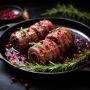 Неповторимые рулетики из говядины с орехово-фруктовой начинкой